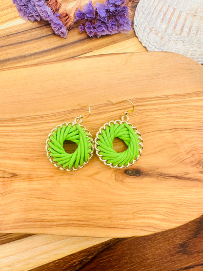 Raffia Pendant Earrings for Women