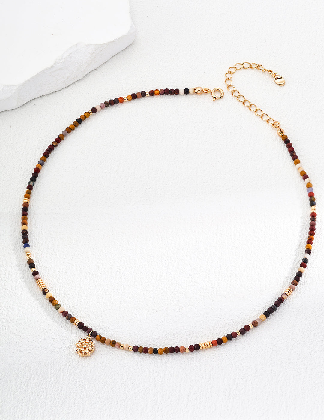 18k gold plated Natural Bead Sterling silver gold plated Necklace