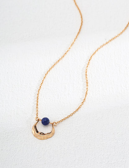 Sterling silver gold plated Lapis Lazuli Necklace