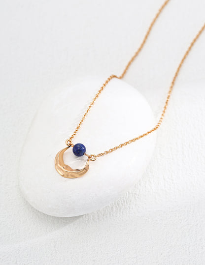 Sterling silver gold plated Lapis Lazuli Necklace