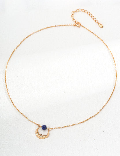 Sterling silver gold plated Lapis Lazuli Necklace