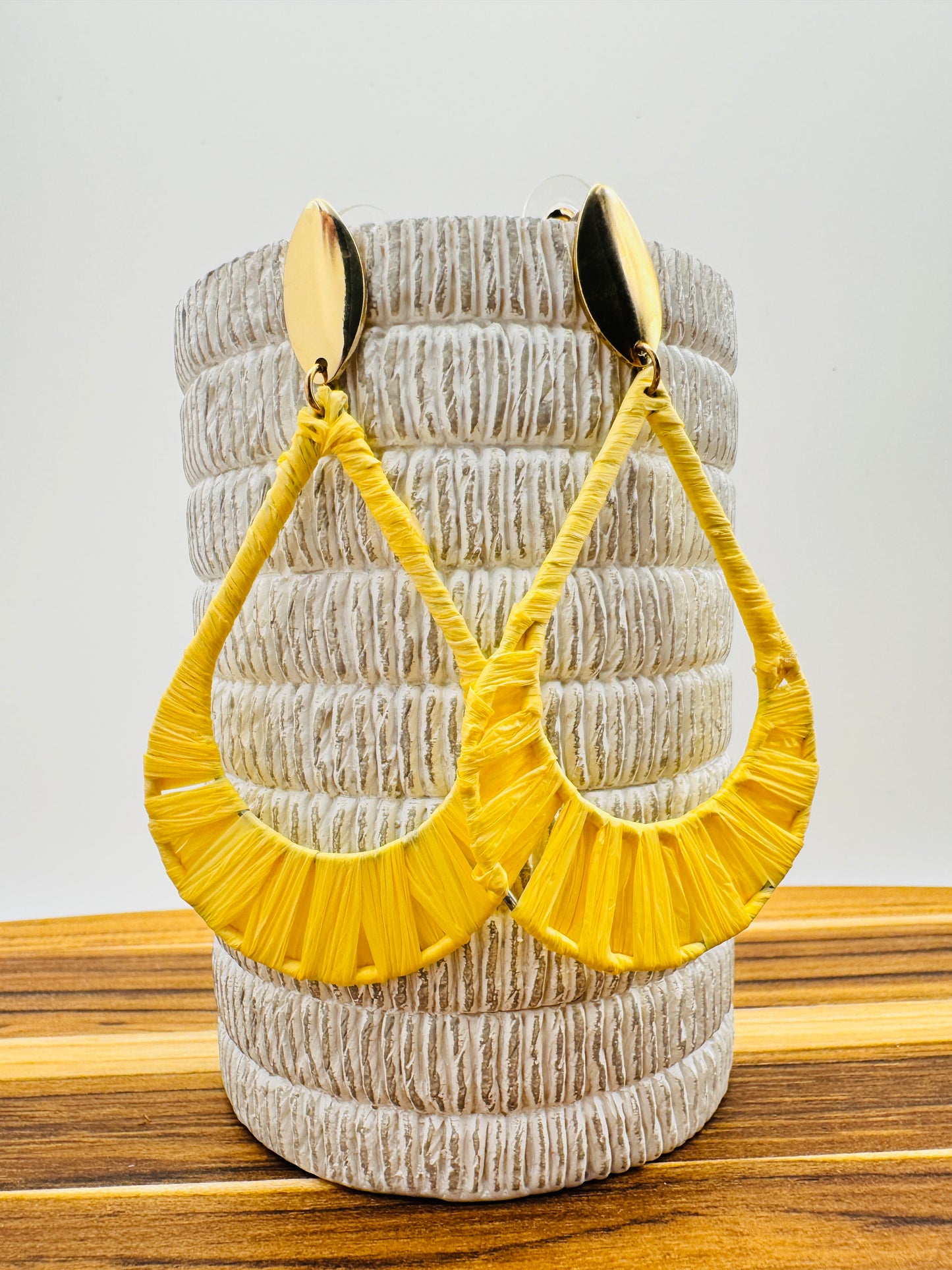 Raffia Pendant Earrings for Women