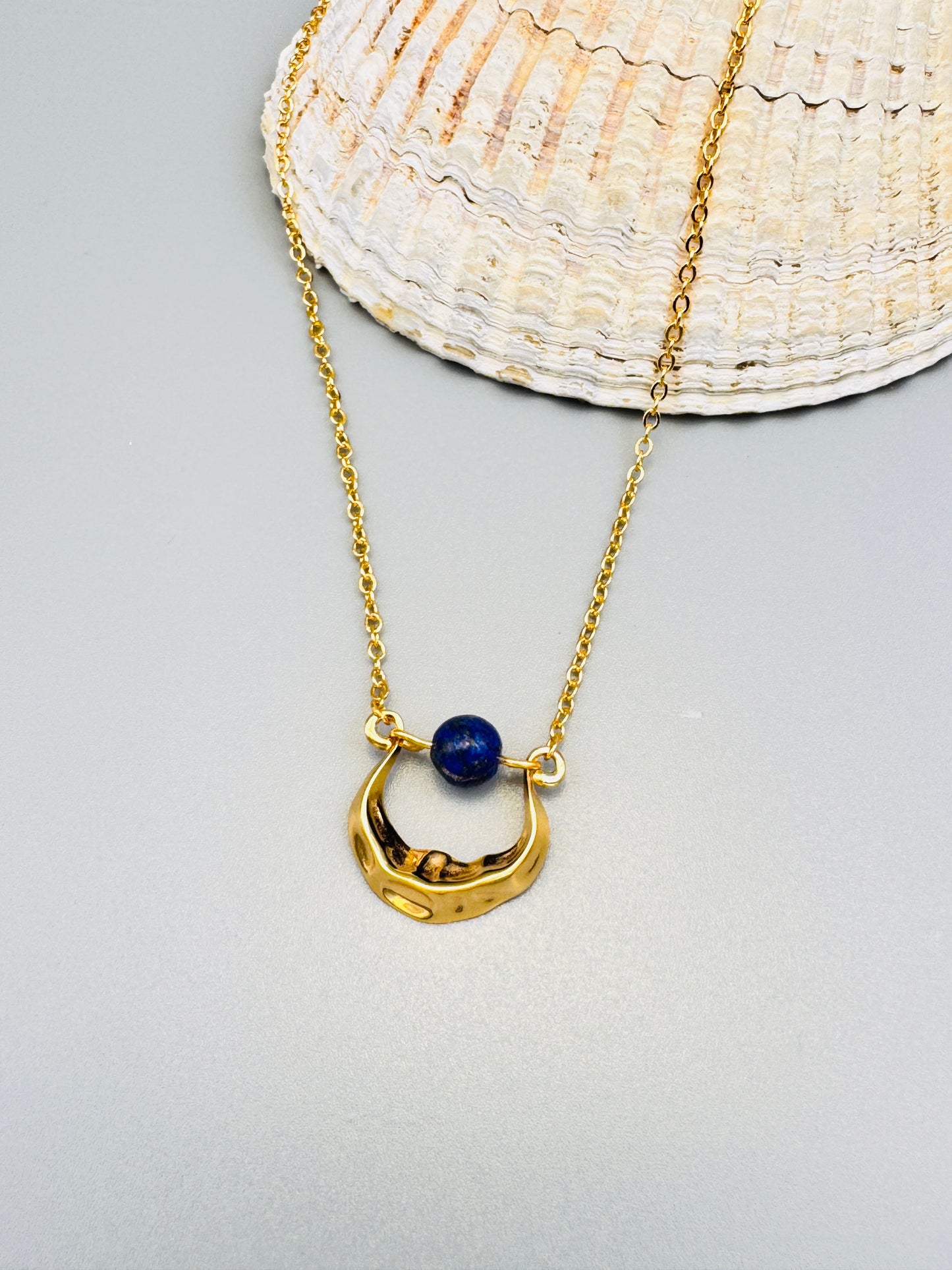 Sterling silver gold plated Lapis Lazuli Necklace