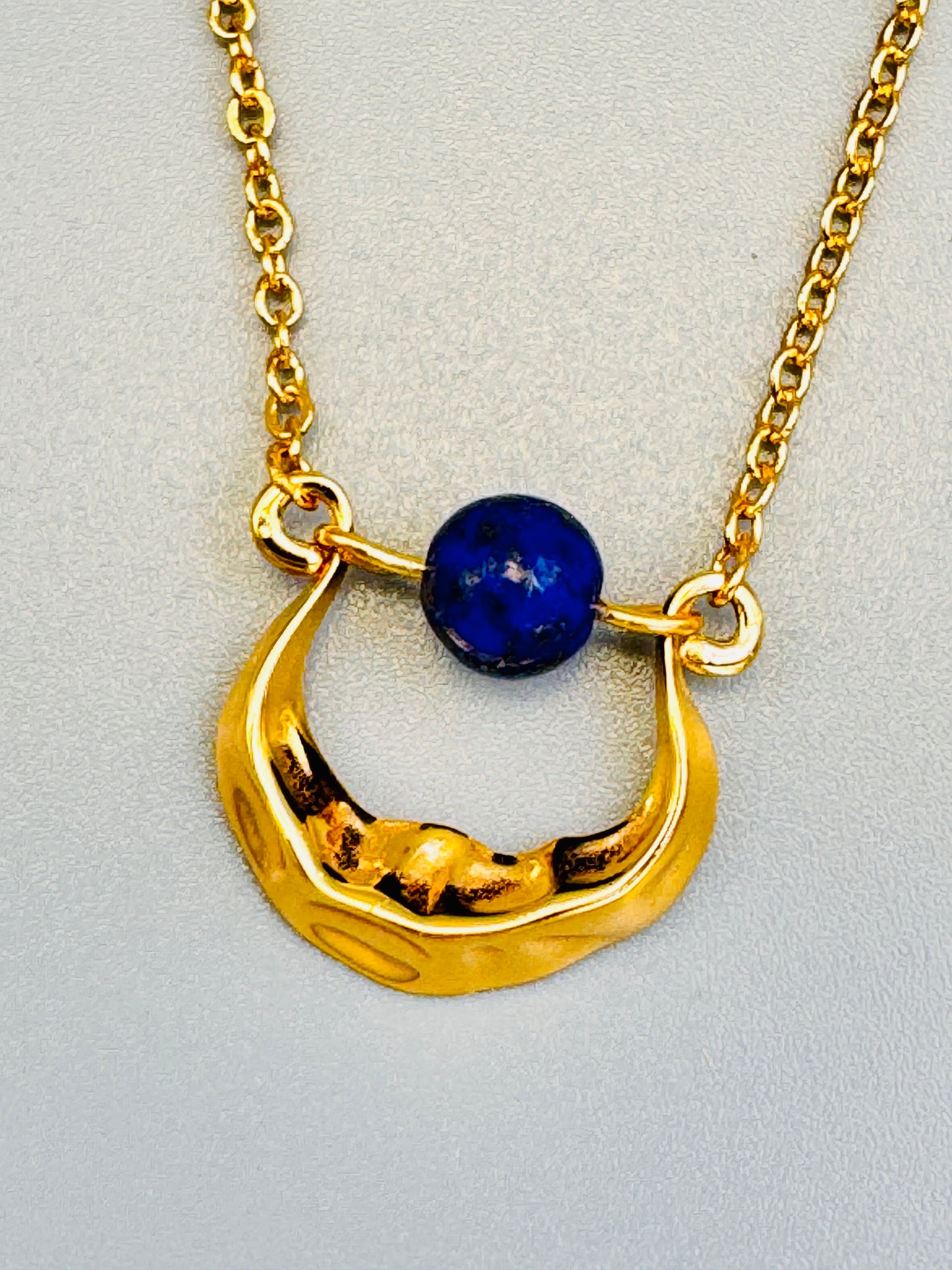 Sterling silver gold plated Lapis Lazuli Necklace