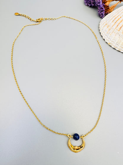 Sterling silver gold plated Lapis Lazuli Necklace